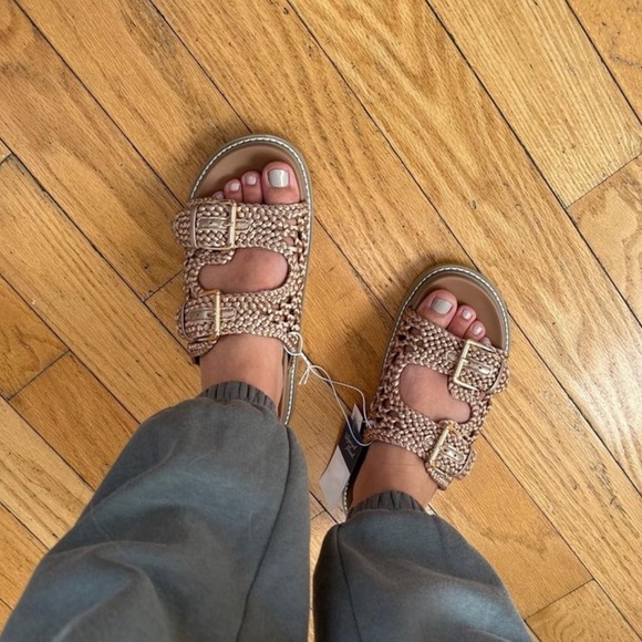 Target universal thread Kylie crochet footbed sandals woven double strap size 8 - Picture 6 of 7